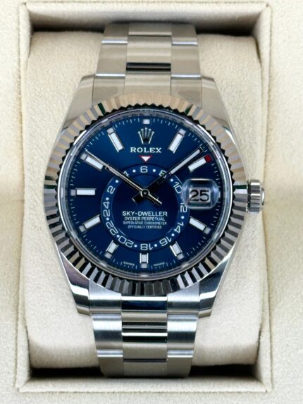 2022 Sky-Dweller 42mm 326934 Stainless Steel Oyster Blue Dial