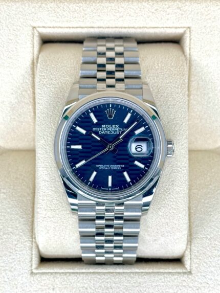 Rolex 2024 Datejust 36mm 126200 Jubilee Blue Motif Dial