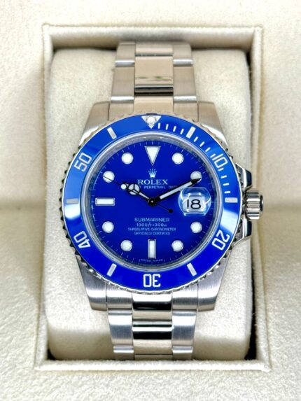 Rolex Submariner “Smurf” 40mm 116619LB White Gold Blue Dial