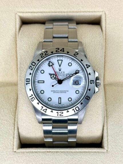 2006 Rolex Explorer II 40mm 16570 Stainless Steel Polar White Dial