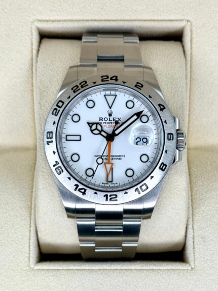 2017 Rolex Explorer II 42mm 216570 Polar White Dial